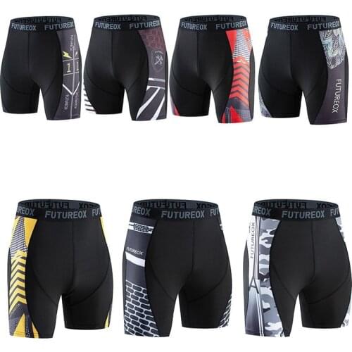 Summer Sports Shorts Mens Basketball Fitness Running Five-point Pants Over The Knee Tight Quick-drying Training Shorts Men