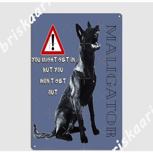Maligator Warning Design Metal Sign Mural Painting Funny Cinema Living Room pub Garage Tin sign Posters