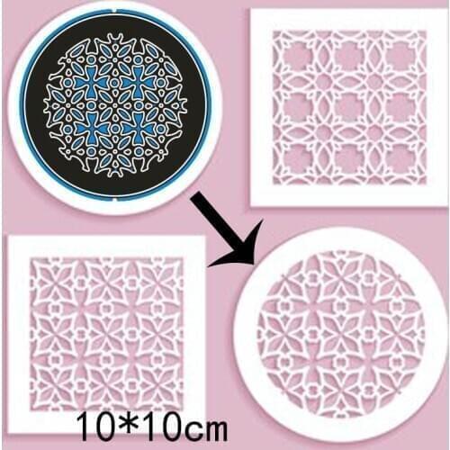 Circle Pattern New Metal Cutting Dies Scrapbook paper Decoration Embossing DIY Paper Card Craft 100*100mm