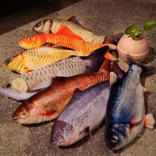 Mini Funny Cat Pet Toy Electric Fish Simulation Fish USB Beating Fish Plush Toy Swing Fish Children Toys