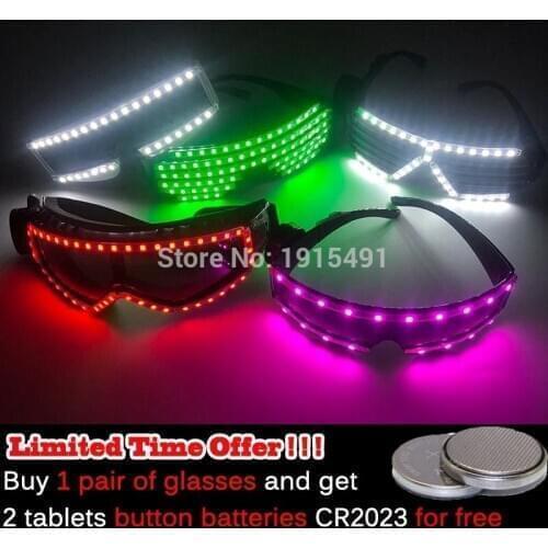 Fashion Show Glow Party Supplies Dazzling Polarized Protection Sunglasses Night Lights Led Strip Glasses Rave Costume Eyewear