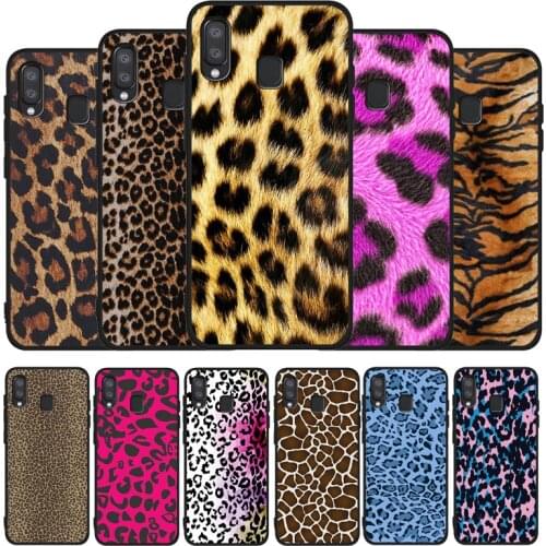 Fashion Leopard fur phone Case For Samsung A10 A20E A30 A40 A50 A60 A70 M10 M20 M30S M40 A01 A21 A31 A51 A71 4G Cover