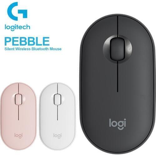 Logitech PEBBLE Bluetooth Mouse Silent Wireless Mouse Thin&Light Portable Modern Mouse with 1000DPI for Windows 10 8 7 MacOS