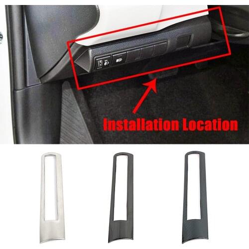 For Toyota Corolla 2019-2021 Head Lights Lamp Switch Button Decoration Cover Trim Stainless Steel Interior Mouldings