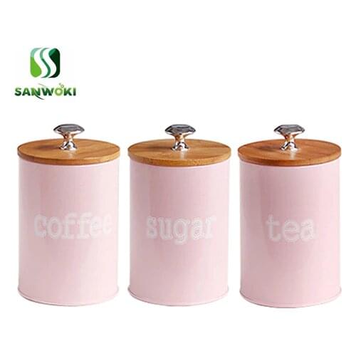 Galvanized iron Sealed Cans Food Storage Box Grain Cereal Storage Tank Snacks Dry Goods Storage Jar Coffee Sugar Tea Container