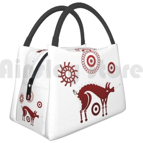 Portable Insulation Bag Corieltauvi Boar Corieltauvi Tribe Totem Breton Celt Boar Red Sun Solar Power Symbol