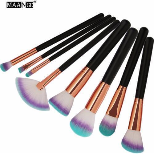 Professional 8pcs Bamboo Makeup Brushes Kit Natural Soft Bristles Foundation Blush Eyeshadow Cosmetic Brush Make Up Tools