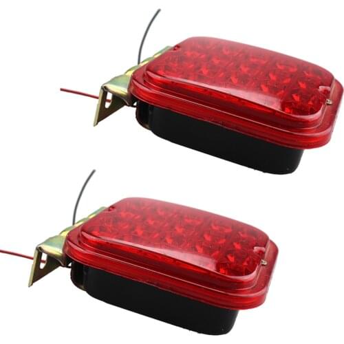 20 LED Car Fog Lights Anti-Collision Practical Iron Frame Durable Rear Back Tail Lamp for Lorry Truck Trailer Accessories