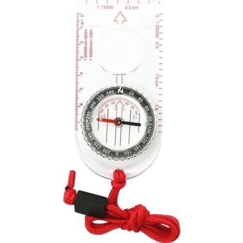 SD482 Mini Outdoor Camping Survival Map Scale Oriented Magnifier Field Compass