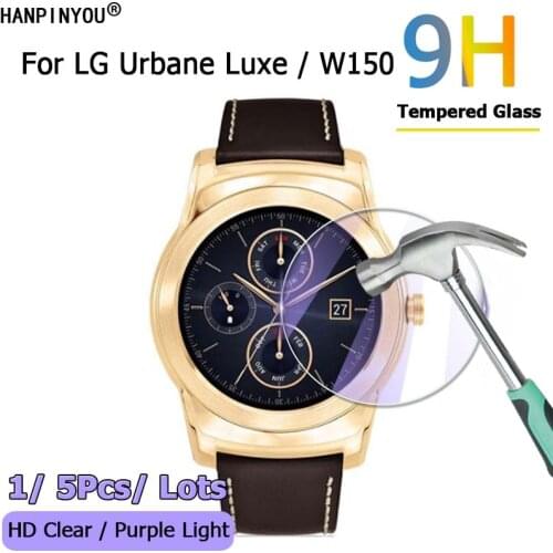 For LG Watch Urbane / Luxe W150 The Real Smart Watch Clear / Anti Purple Light 2.5D Tempered Glass Film Screen Protector Guard