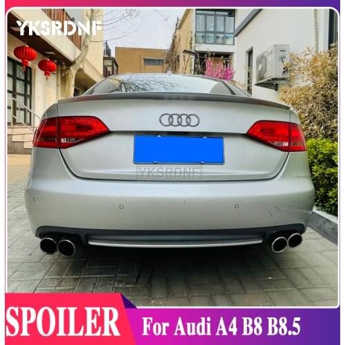 For Audi A4 B8 B8.5 Spoiler 2009 2010 2011 2012 2013 2014 2015 2016 ABS Plastic Unpainted Tail Wing Primer Color Rear Spoiler