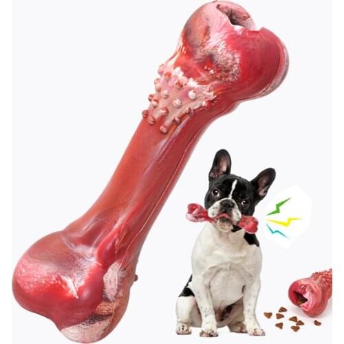 Pet Supplies Simulation Bone Pet Chew Toy Dog Chews And Makes Noise Pet Molar Bite Resistant Rubber Toy Pet Anti-boring Props