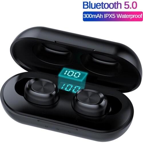 TWS Bluetooth 5.0 Earphones Touch Control Stereo Wireless Headphones IPX5 Waterproof Music Headset Earbuds