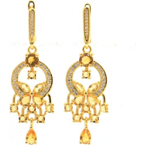 46x17mm Lovely Cute Created Green Peridot Bright Zircon For Womans Daily Wear Silver Stud Earrings