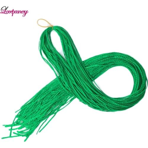 Zizi Braids Crochet Box Braiding Synthetic Hair Extensions Green Brown 28 Inch Long Stright Crochet Braiding Hair For Women 50g
