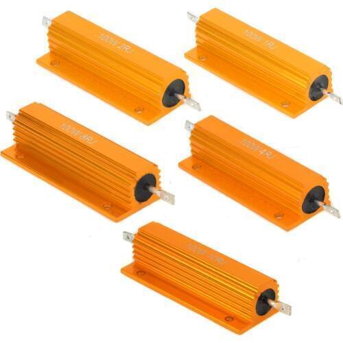 1pc 1R-10R Power Resistor 100W Aluminum Shell Case Wirewound Resistors 1R/2R/4R/8R/10R Resistors