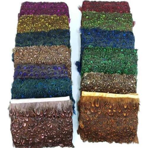 2Meters Natural Crafts DIY Feather Plume Trim for Sewing Clothing Pheasant Feathers Needlework Home Party Wedding Decoration