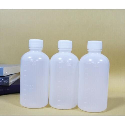 2 Pcs 100ml Reagent bottle screw cap laboratory equipment plastic reagent sub-bottle sealed bottle chemical container