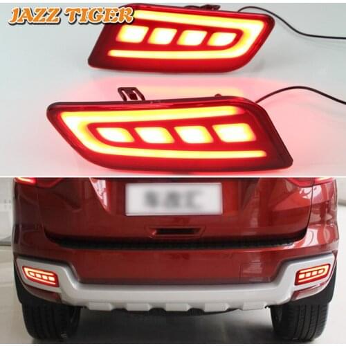 3-in-1 Functions Car LED Rear Fog Lamp Brake Light Turn Signal Light Bumper Decoration Lamp For Ford Everest 2016 - 2020