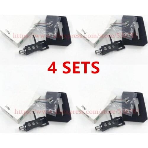 4SETS NEW Black 4 Pin Contacts Turntable Headshell For Technics For Other Turntables Fit Phono Turntables Headshells