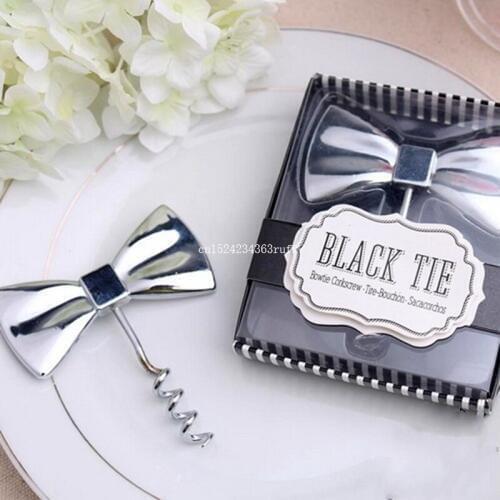 50pcs Bow Tie Bottle Openers Fashion Metal Bow Shaped Wine Openers Wedding Party Bridal Shower Favors And Gifts For Guest