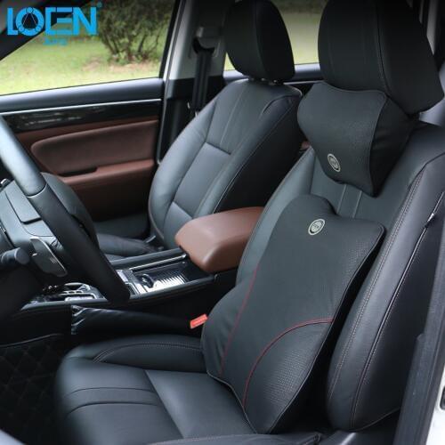 LOEN Memory Foam Car Neck Pillow Lumbar Cushion Set Car Lumbar Support Pillow Car Headrest Neck Pillow Auto Interior Accessories