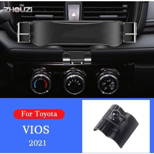 Car Mobile Phone Holder Air Vent Outlet Clip GPS Stand Gravity Navigation Bracket For Toyota Vios 2021 Car Accessories