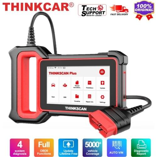THINKCAR Thinkscan Plus S5 OBD2 Car Scanner Engine Scan ABS Airbag Transmission System OBD 2 Diagnostic Scanner Automotive Tools