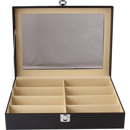 8-Grid Eye Glasses Case Eyewear Sunglasse Storage Box Holder Organizer Eye Glasses Case Sunglasses Display Organizer