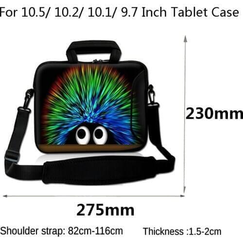 For Asus ZenPad/ Samsung Tab A 10.1" Tablet Case 10.2" 9.7" 10.5" Messenger Briefcase Handbags For iPad Pro 10.5 /iPad Air 3 2 1