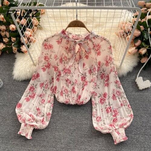 FTLZZ Womens Chiffon Blouses