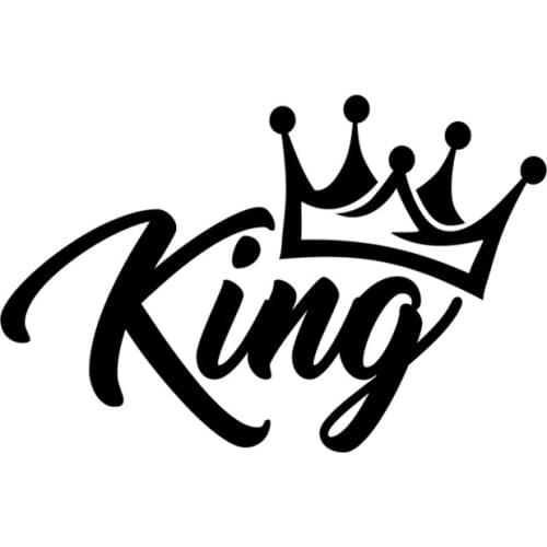 Fuzhen Boutique Decals Exterior Accessories KING CROWN Funny Vinyl Decoration Car Window Sticker Decal Black White KK