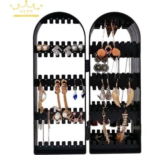 Creative Folding Screen Earring Screen Plastic Pendant Earring Holder Store 120/180/240/360 Holes Jewlery Organizer