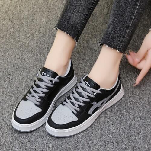 New Casuals Women Shoes Breathable Flat Sneakers Female Lace Up Skate Shoes Ladies Studants Basket Femme Autumn Zapatillas Mujer