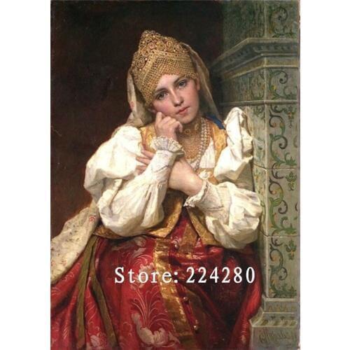 Needlework,European Beauty People 14CT Counted For Embroidery,Set DIY Cross stitch kits,Art Pattern Cross-Stitching decor