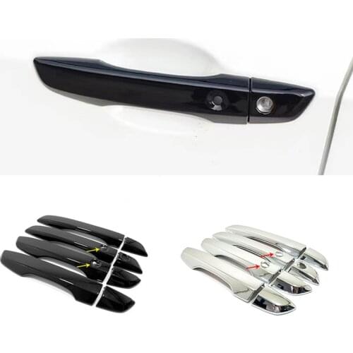 For Honda Civic 10th Sedan 2019 2020 2021 Car Door Handle Cover Sticker Frame Trim Armrest Handrail Molding RHD Accessories