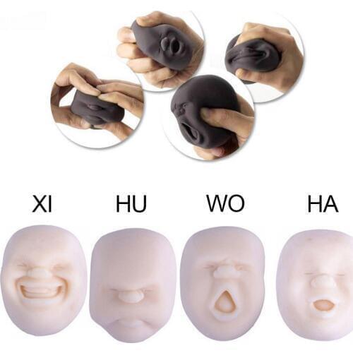 Newest Human Emotion Face Vent Ball Toys Resin Relax Adult Novelty Toys Stress Relieving Anti-stress Ball Kids Toys Gift
