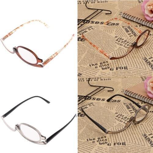 Women Makeup Magnifying Reading Glasses Rotary Flip Make Up Eye Glasses +1 +1.5 +2 +2.5 +3 +3.5 +4.0 A0NF