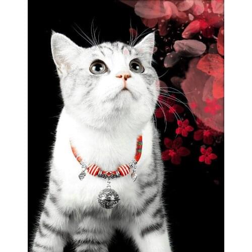 Super Cute Japanese Cat Collar with Bell Cat Accessories Cat Necklace Collar for Kittens Adjustable Kitten Collar Dropshipping