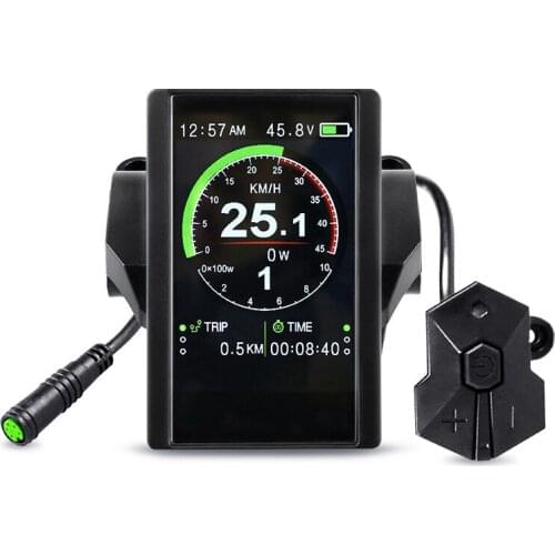 Electric Bicycle P850C Full Color LCD Display Speedometer Display For Bafang BBS01B BBS02B BBSHD Mid Drive Motor