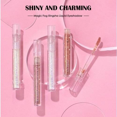 QIBEST Diamond Pearlescent Liquid Eyeshadow Nude Shimmer Glow Glitter Single Liquid Eyeshadow Makeup Pigment Beauty Cosmetics