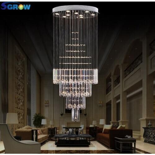 SGROW Romantic Crystal Ceiling Lamp Lighting Fixtures for Bedroom Living Room Stairs High Quality K9 Crystal LED Hanging Lampara