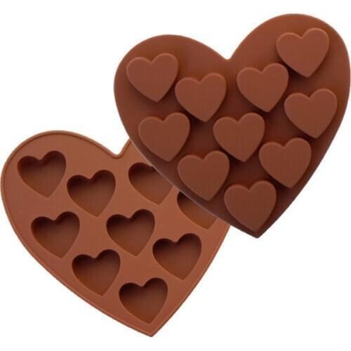 Silicone Chocolate Mold Cute Heart Shape Candy Fondant Baking Mold