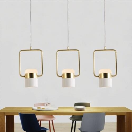 Nordic simple bar bedside led pendant light creative study bedroom bedside single metal creative cafe showcase led COB lamp