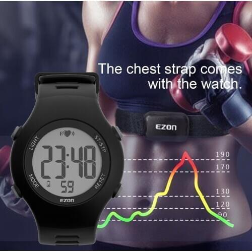 Heart Rate Monitor Running Sport Watches Waterproof Equipment For Gym Outdoor Sports with Chest Strap