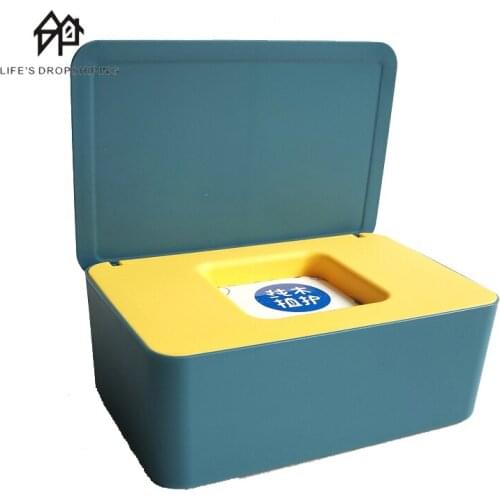 Dry Wet Tissue Box Seal Baby Wipes Paper Storage Box Dispenser Holder Household Plastic Dust-proof Lid Organizer For Kitchen