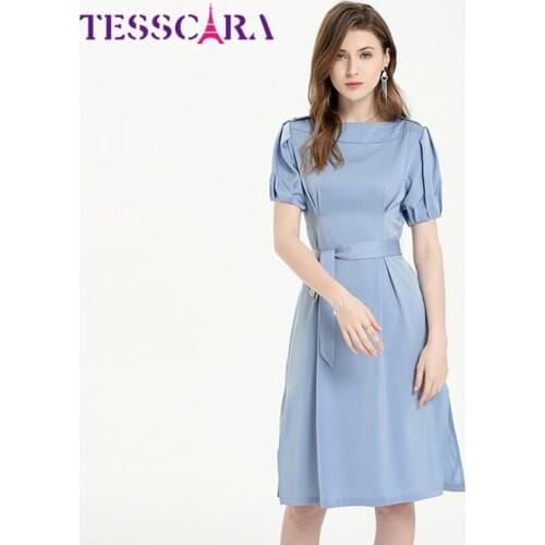 Летние платья с рукавами TESSCARA China At AliExpress