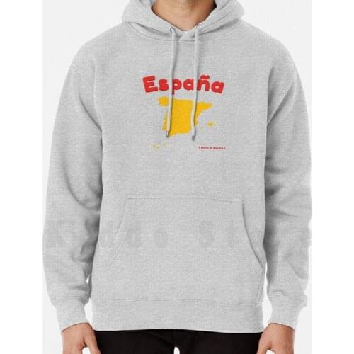 Spanien Karte Hoodies Long Sleeve Spanien Europa Fu ? Ball Stadt Urlaub Logo Reise Reiseaufkleber Ferien Jahrgang
