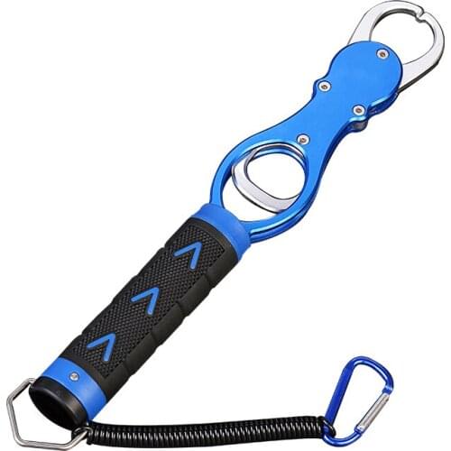 Outdoor Fishing Grip Lip Trigger Lock 15kg Scale Gripper Clip Clamp Grabber Fish Plier Grab Fishing Tackle Tool with Scales Rope