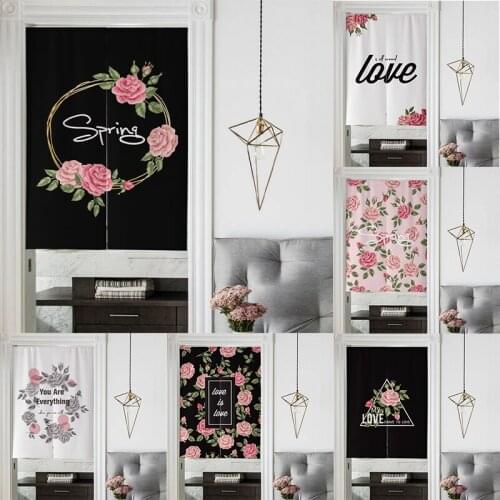 Ins Partition Door Curtain Nordic Non Punching High Kitchen Restaurant Half Curtain Home Decoration Blackout Curtain